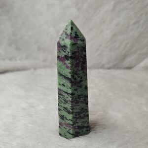 Striking Natural Ruby Zoisite Tower | Anyolite Crystal Point